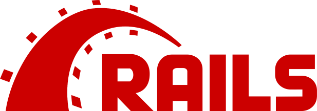 Ruby on Rails logo.